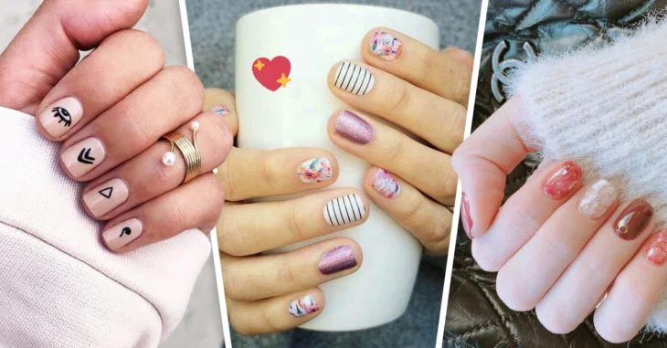 Lindas manicuras en uñas cortas que te fascinarán