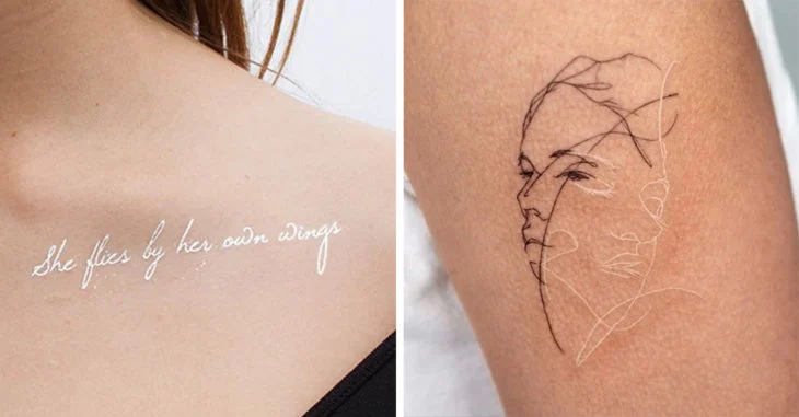 Discretos tatuajes con tinta blanca que puedes llevar sin que nadie lo note